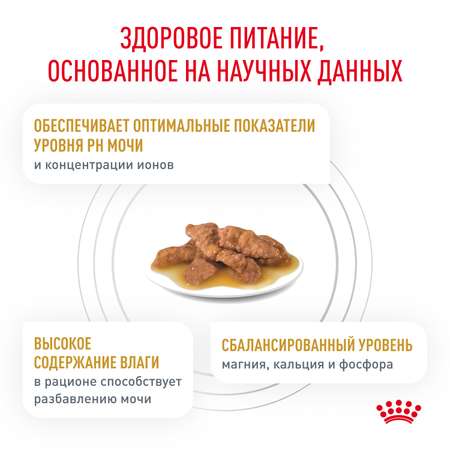 Корм влажный для кошек ROYAL CANIN Urinary s/o при мочекаменной болезни паучи 85г