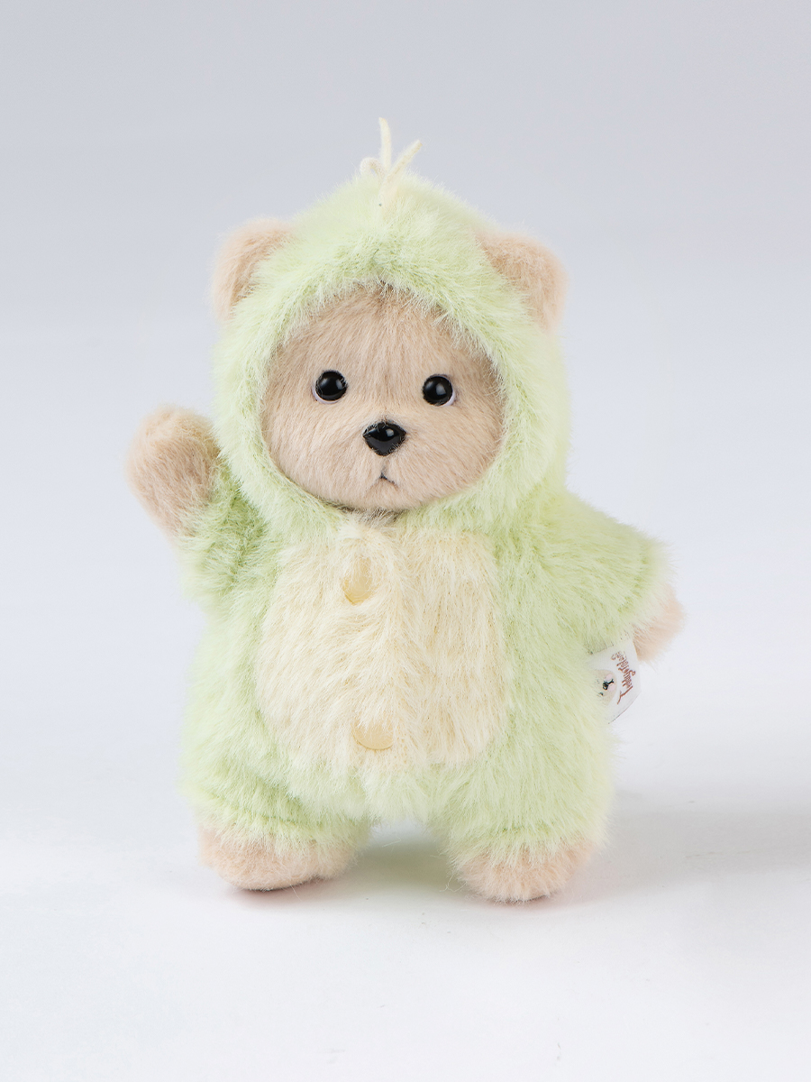 Мягкая игрушка TeddyTales Медведь в костюме дино брелок - фото 1