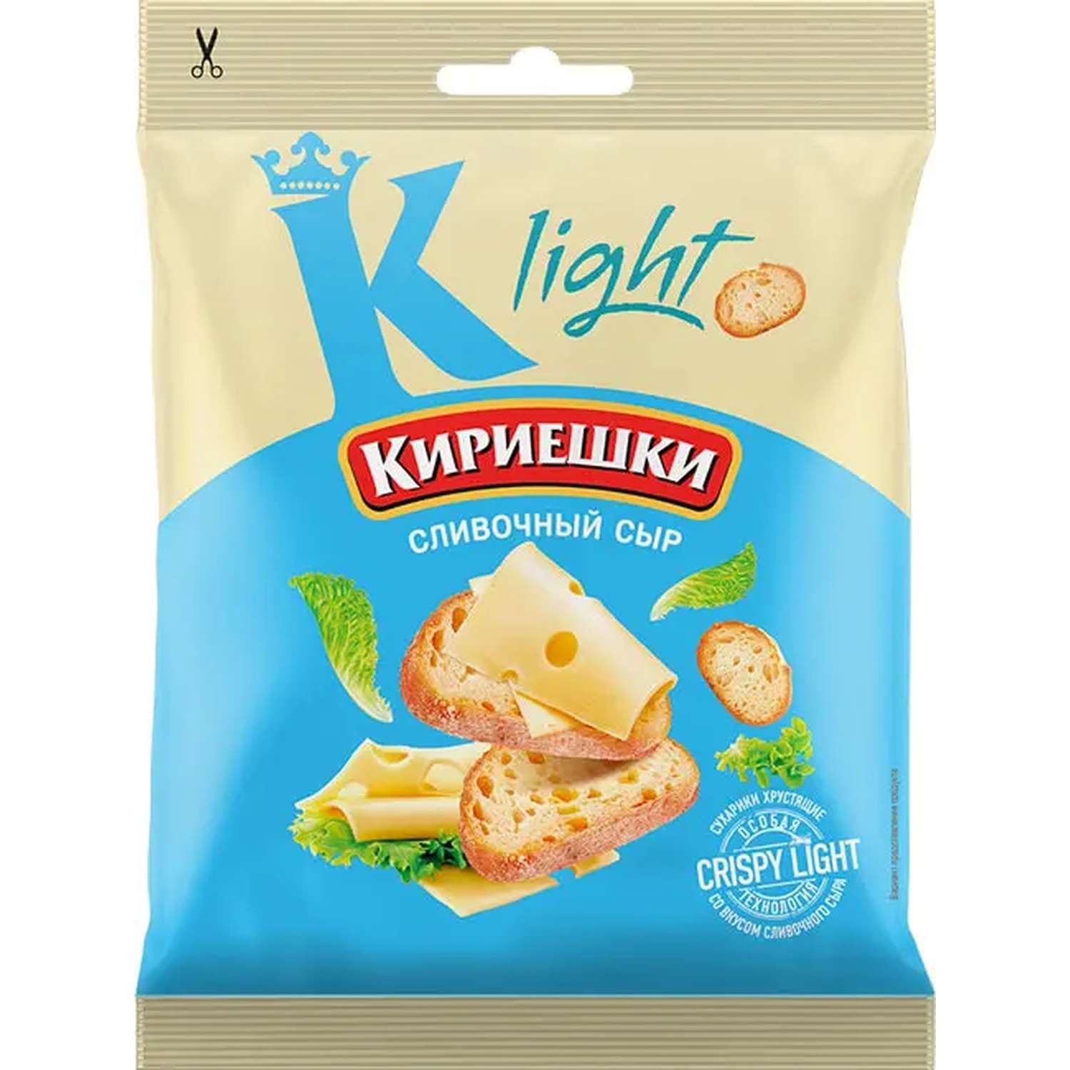 Сухарики Кириешки Light Сливочный сыр 33 г - фото 1