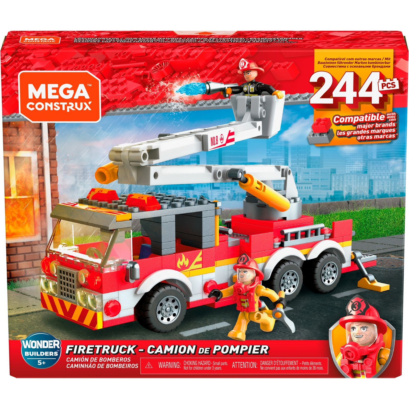 Конструктор Mega Construx Пожарная машина блочный - фото 1