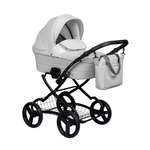 Коляска 2в1 JOVOLA Alpika Eco белая кожа