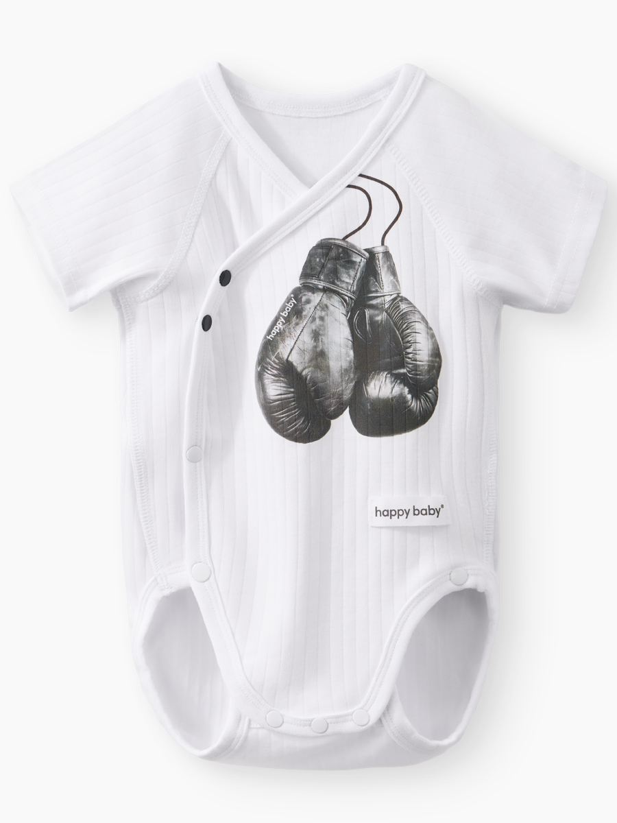 Боди 2 шт Happy Baby 90154-0_black-white - фото 4