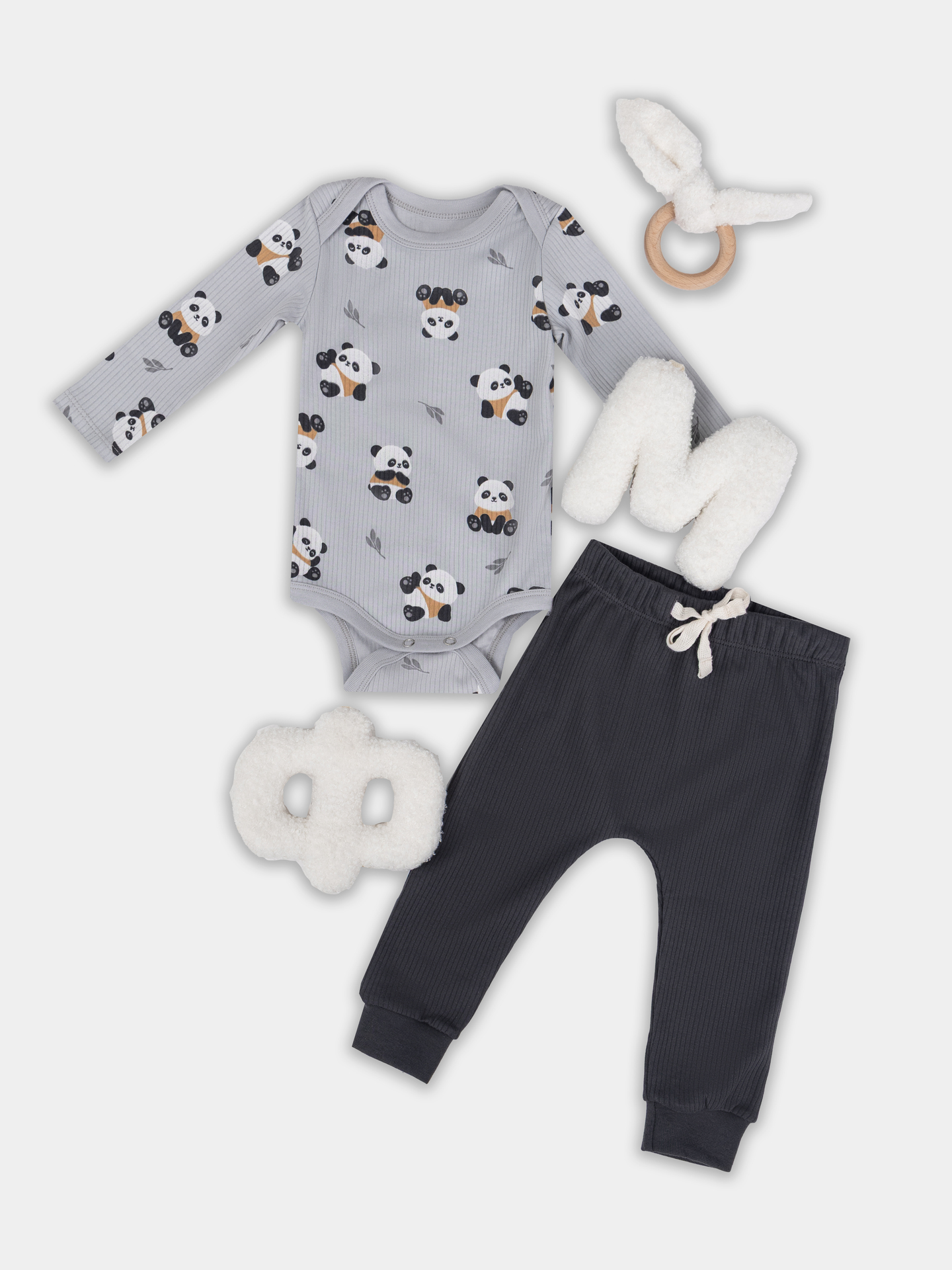 Комплект Mark Formelle (Марк Формэль) 89408/пандочки на сером +железо - фото 1