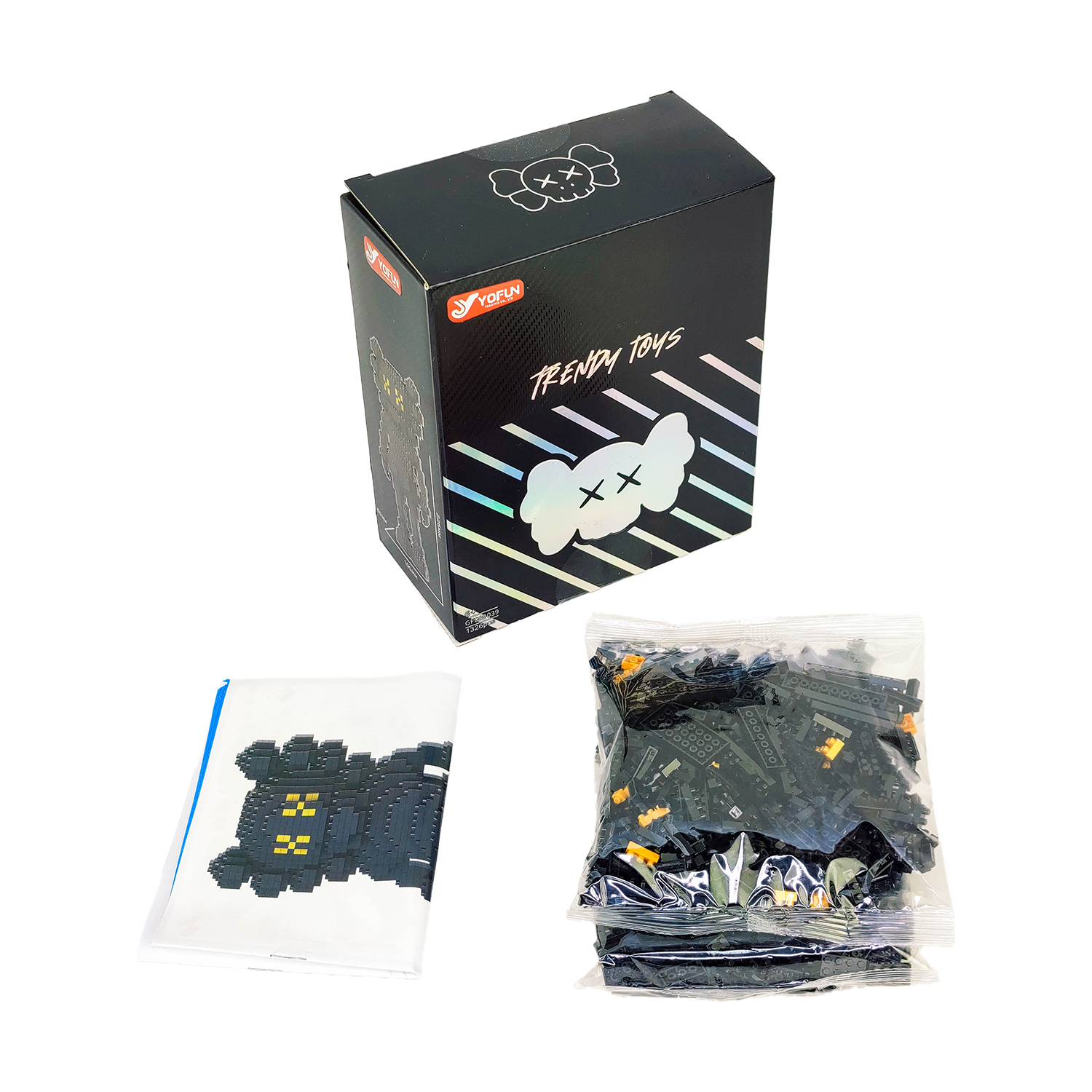 Конструктор Yiwu Yofun Trading Co Balody Kaws из мини-блоков - фото 3