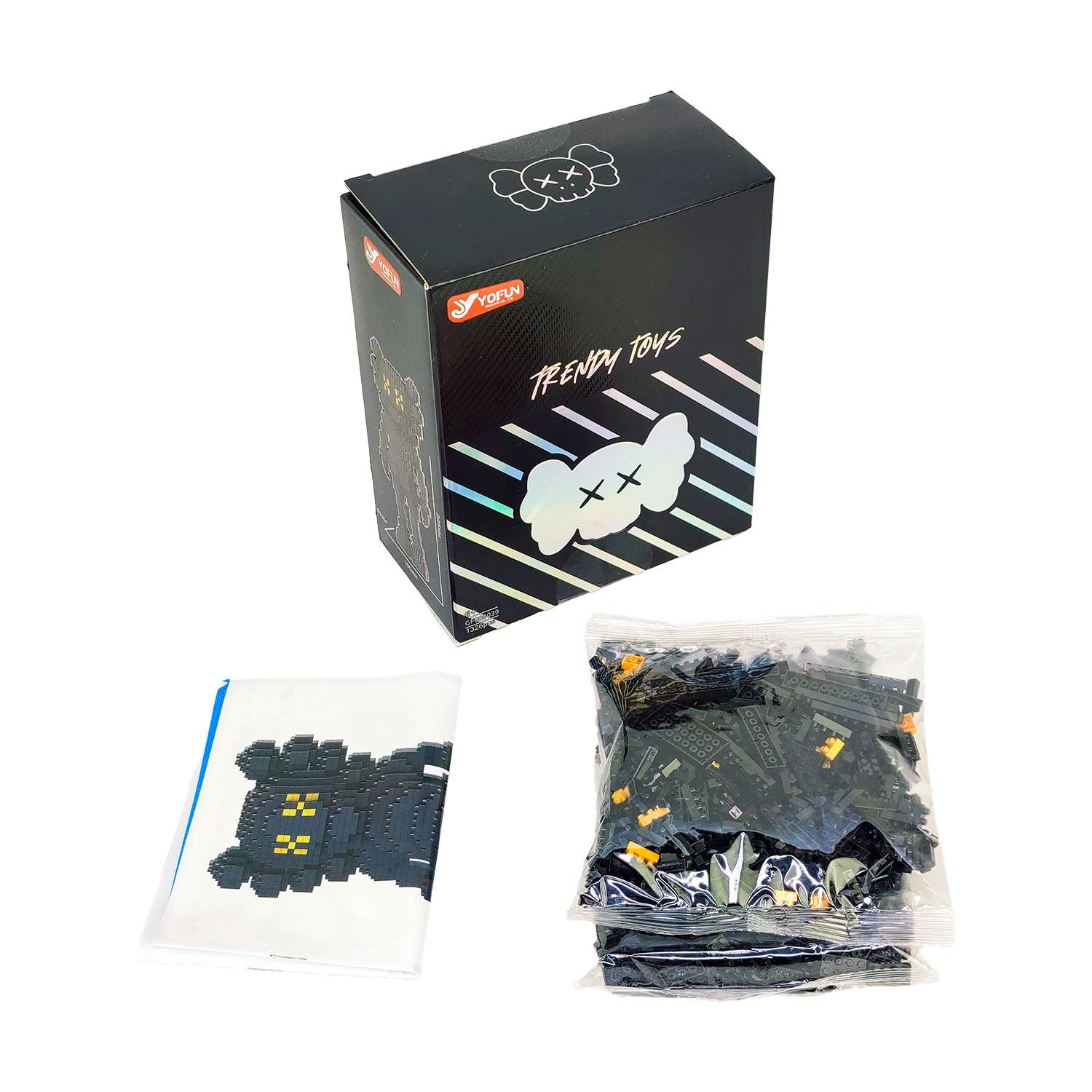 Конструктор Yiwu Yofun Trading Co Balody Kaws из мини-блоков - фото 3