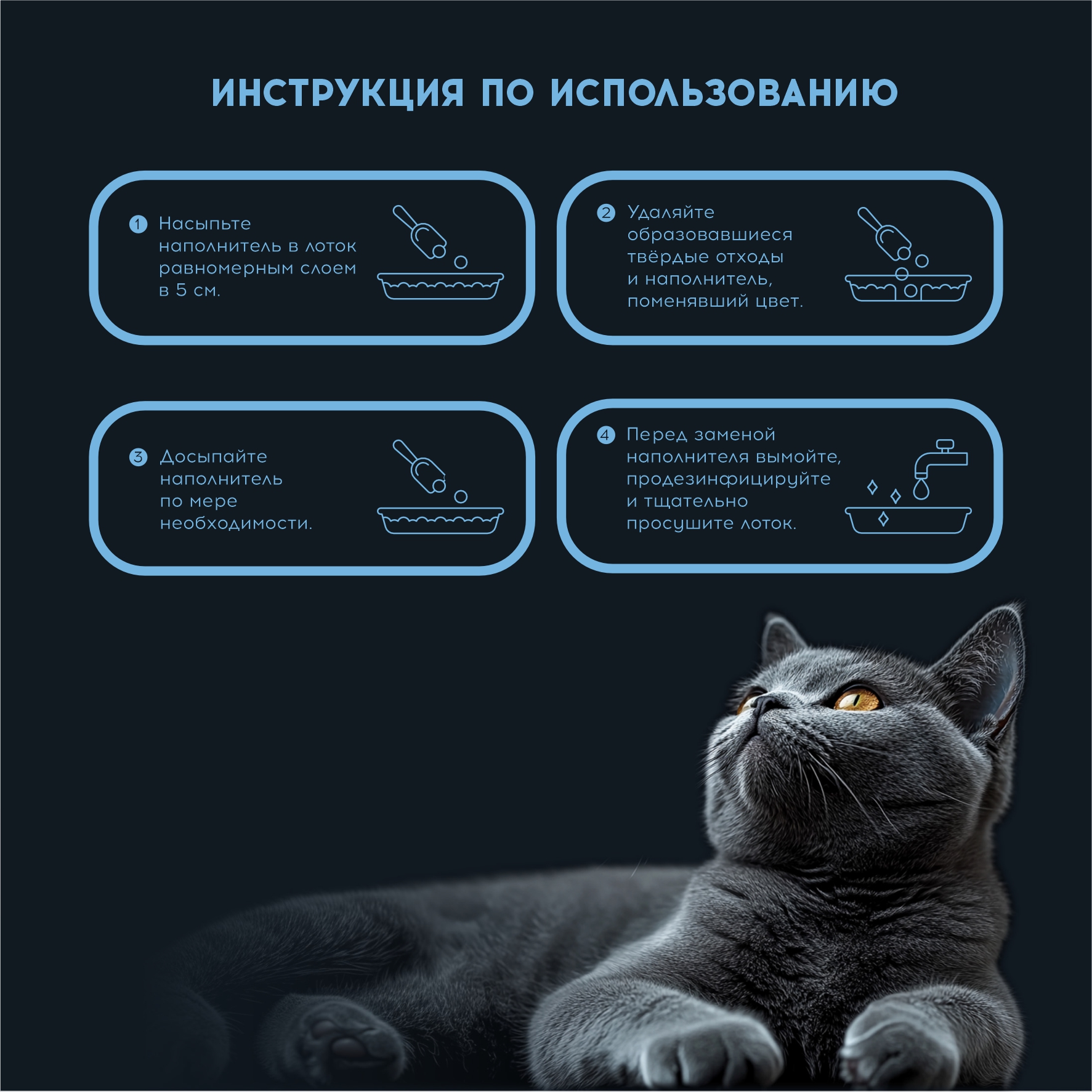 Наполнитель для кошачьего туалета Homzen силикагелевый 1.5кг 3.8л - фото 6
