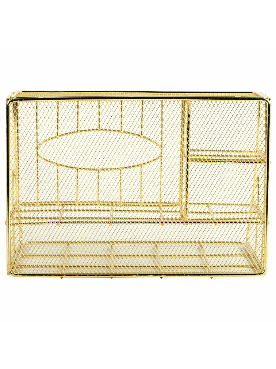 Органайзер для косметики и канцелярии MONTE VITA металлический настольный 4 секции - фото 8