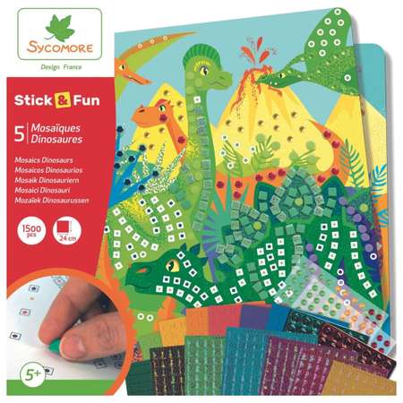 Набор для творчества Sycomore Stick fun Динозавры декорирование стразами