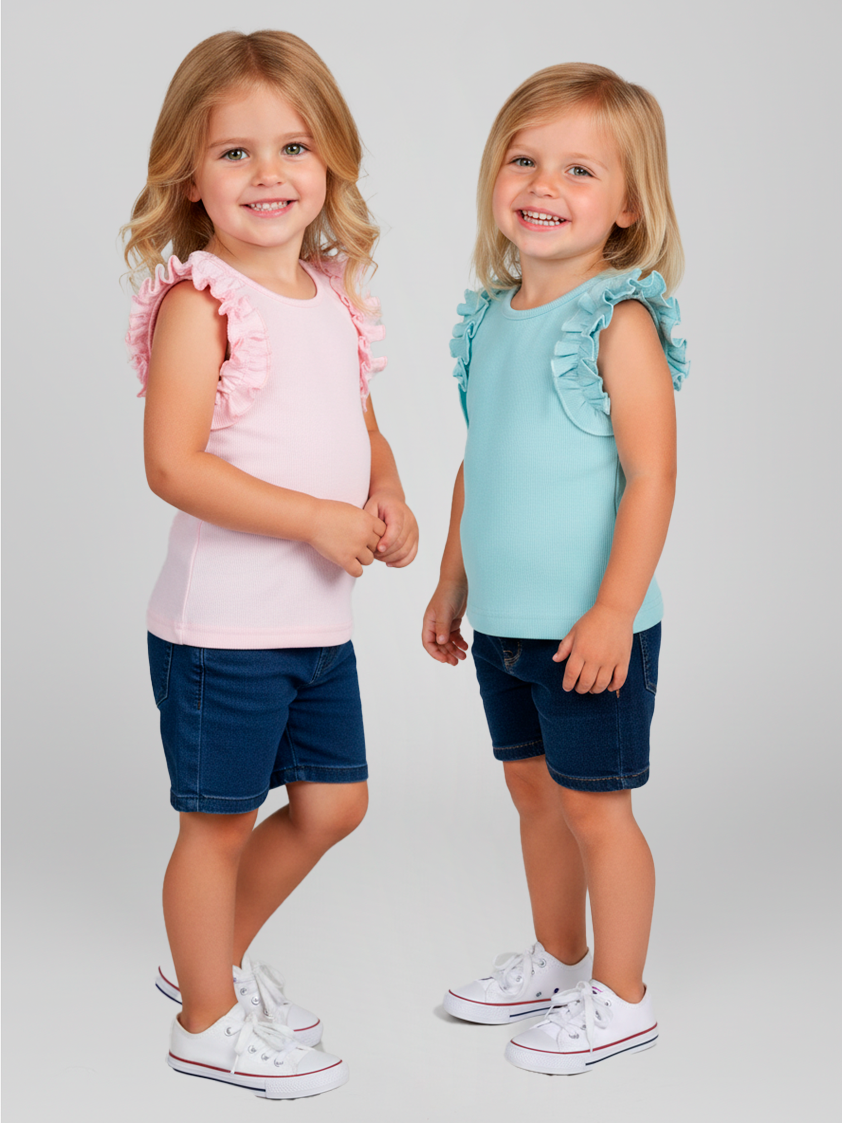 Майка 2 шт Югтекстильторг 204-544/Голубой,розовый - фото 1