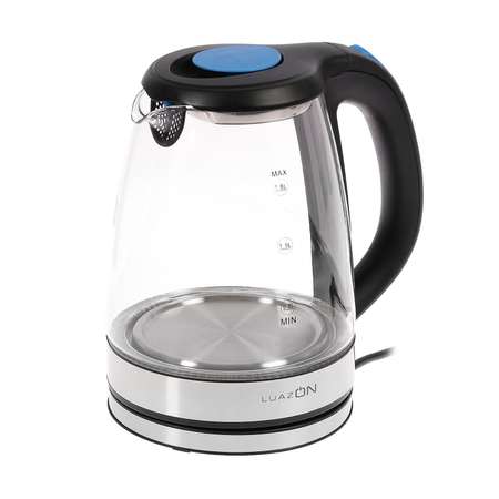 Чайник Luazon Home электрический LSK-1802 стекло 1.8 л 1500 Вт подсветка чёрно-синий