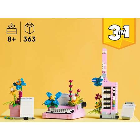 Конструктор LEGO Creator Пишущая машинка с цветами блочный
