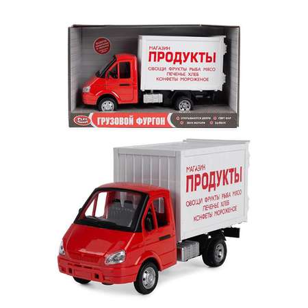 Грузовик Play Smart ГАЗель Продукты со светом и звуком белый