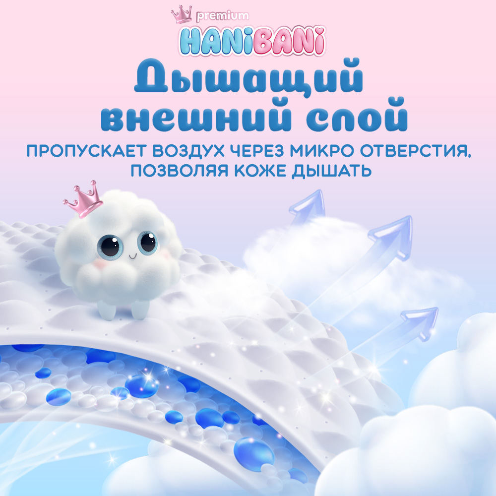 Трусики HANIBANI Premium Soft M (6-11 кг) 42 шт. - фото 4