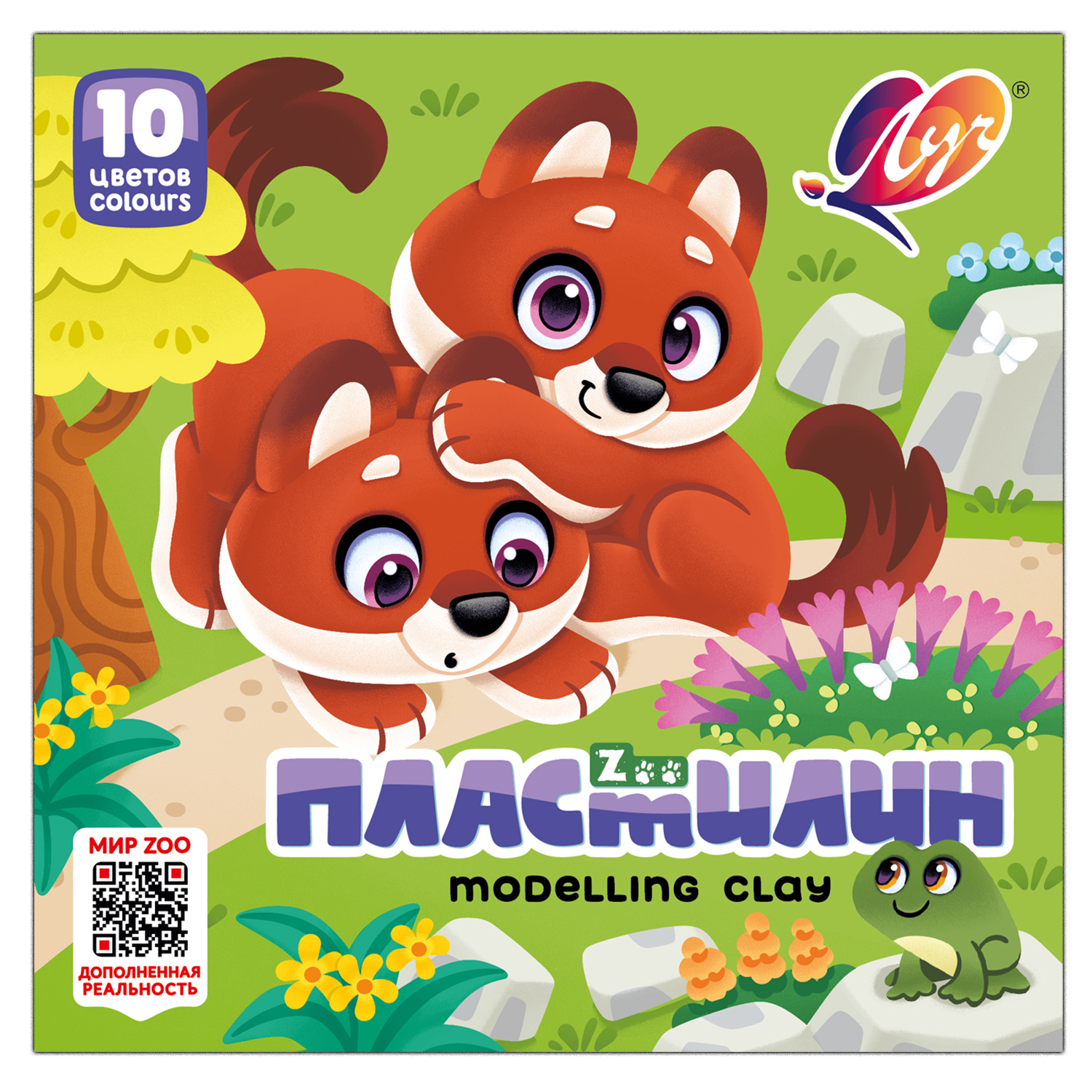 Изображение товара Пластилин Луч Zoo 10 цветов по 15 г для детского творчества моделирования