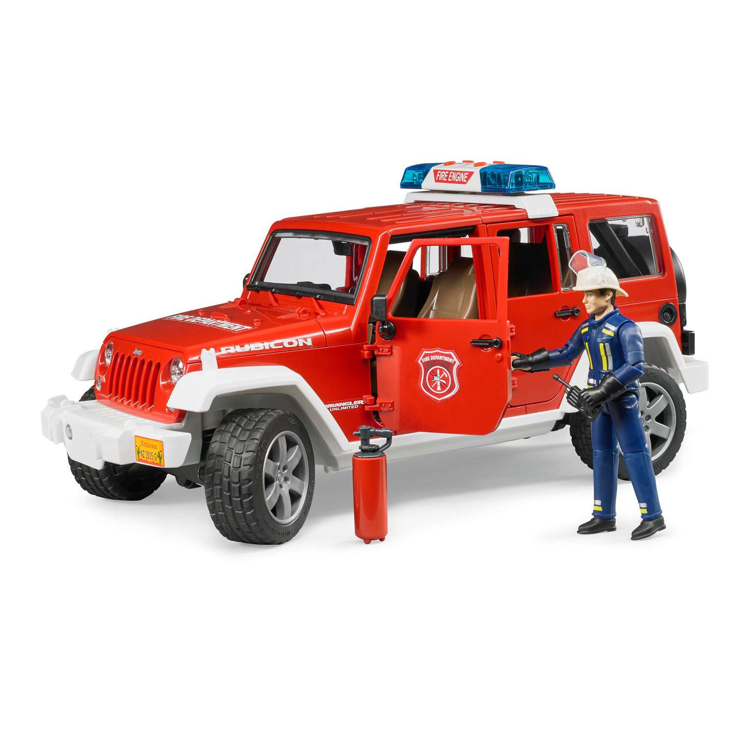 Пожарная машина Bruder Jeep с фигуркой 02-528 - фото 3