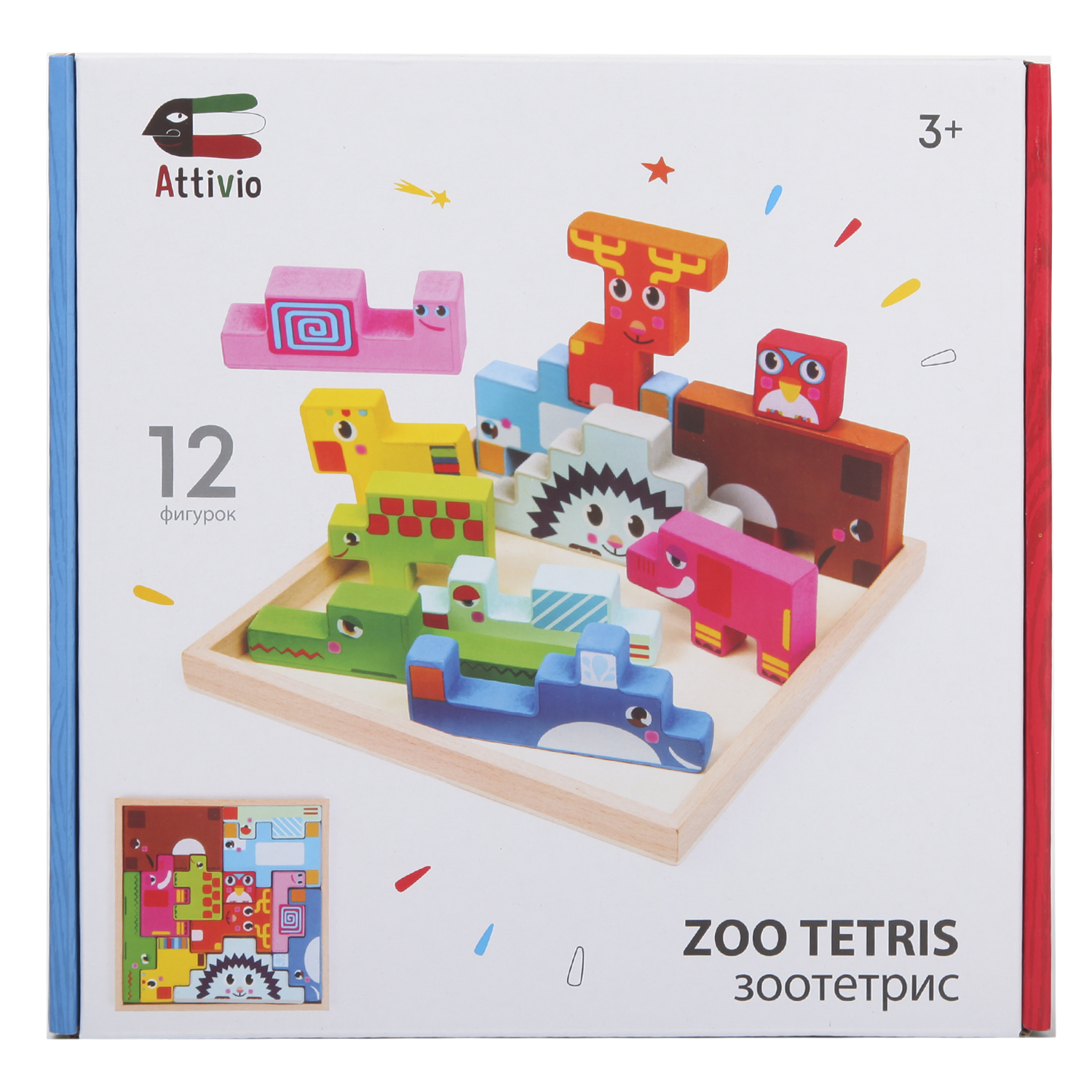 Настольная игра Attivio Пазл деревянный Зоо - фото 4
