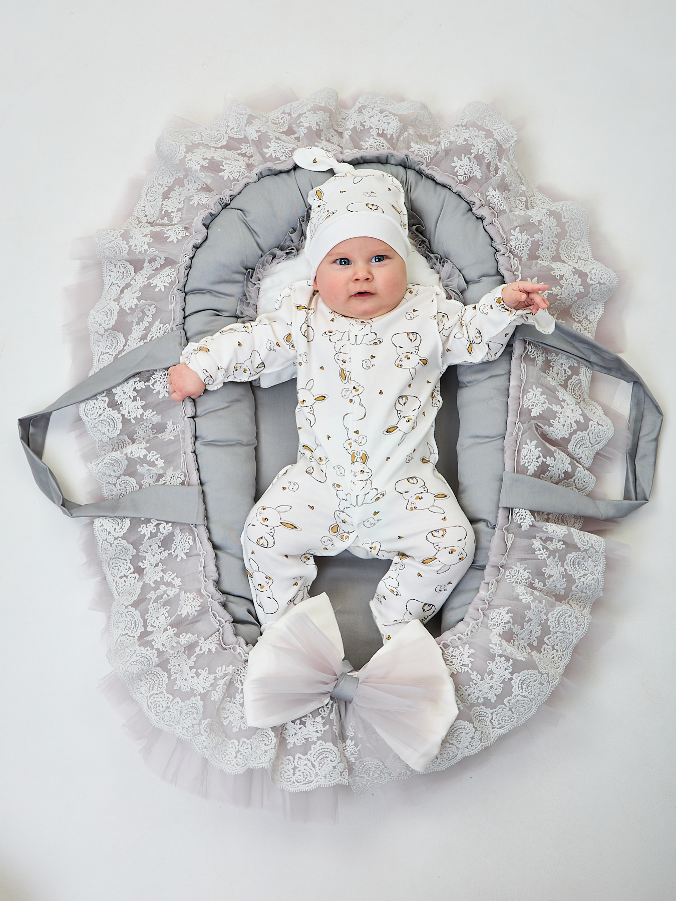 Конверт пеленальный (кокон) ТОСЯ БОСЯ серый - фото 12