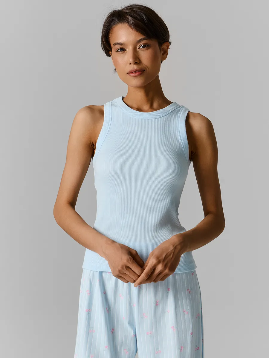 Пижама Mark Formelle (Марк Формэль) 592649/голубое небо +вишенки на голубой полоске - фото 5