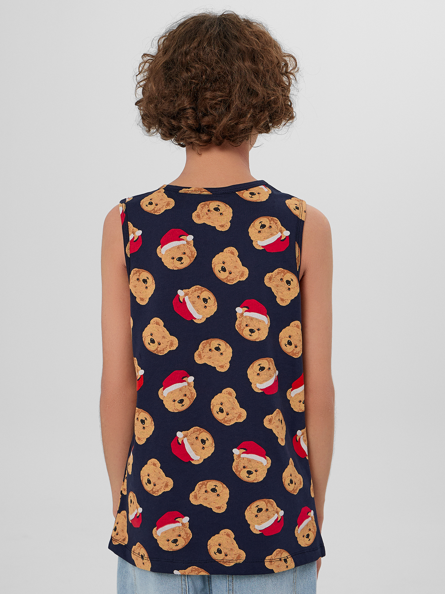 Майка 2 шт Mark Formelle (Марк Формэль) 423344-2/красный +праздничные медвежата на синем - фото 4