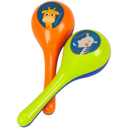 Игрушка музыкальная Рыжий кот бубен, маракас, кастаньеты, флейта