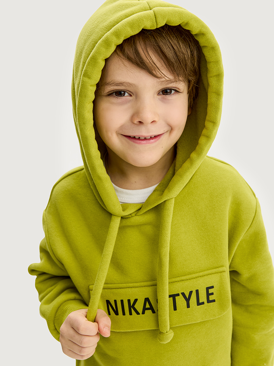 Костюм NIKASTYLE 7т20325 салатовый/темно-серый меланж - фото 6