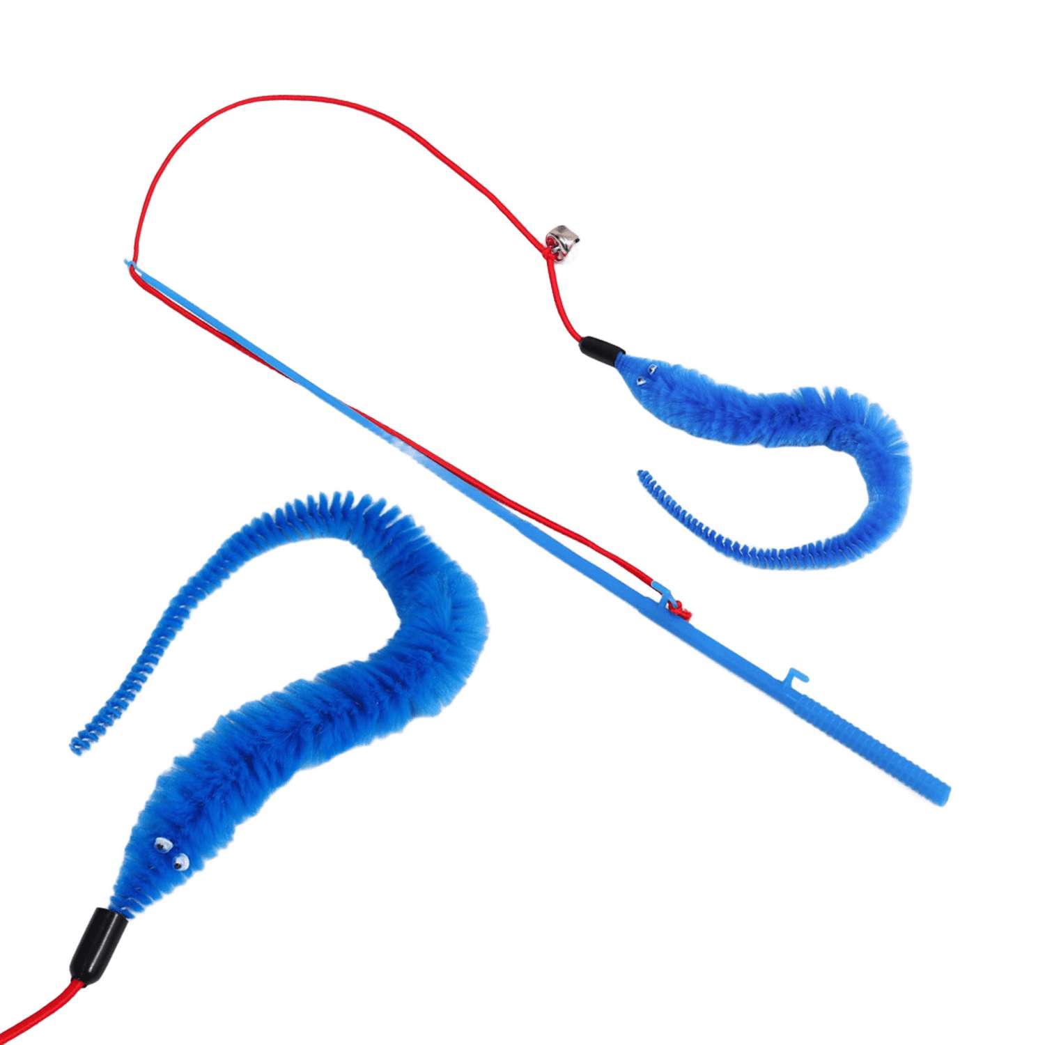 Дразнилка-удочка Пижон Червячок на рыбалке с бубенчиком 30см - фото 1