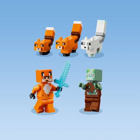Конструктор LEGO Minecraft Лисья хижина блочный