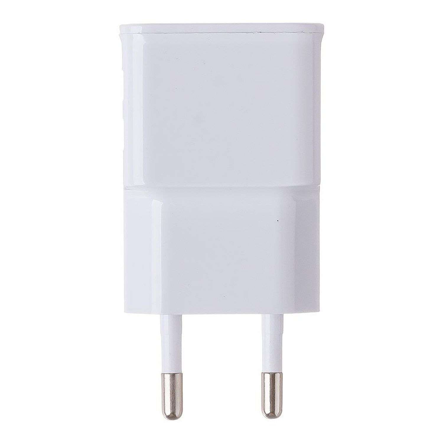 Сетевое зарядное устройство Liberty Project с USB выходом 2.1А компакт 2 USB выхода Белый - фото 1