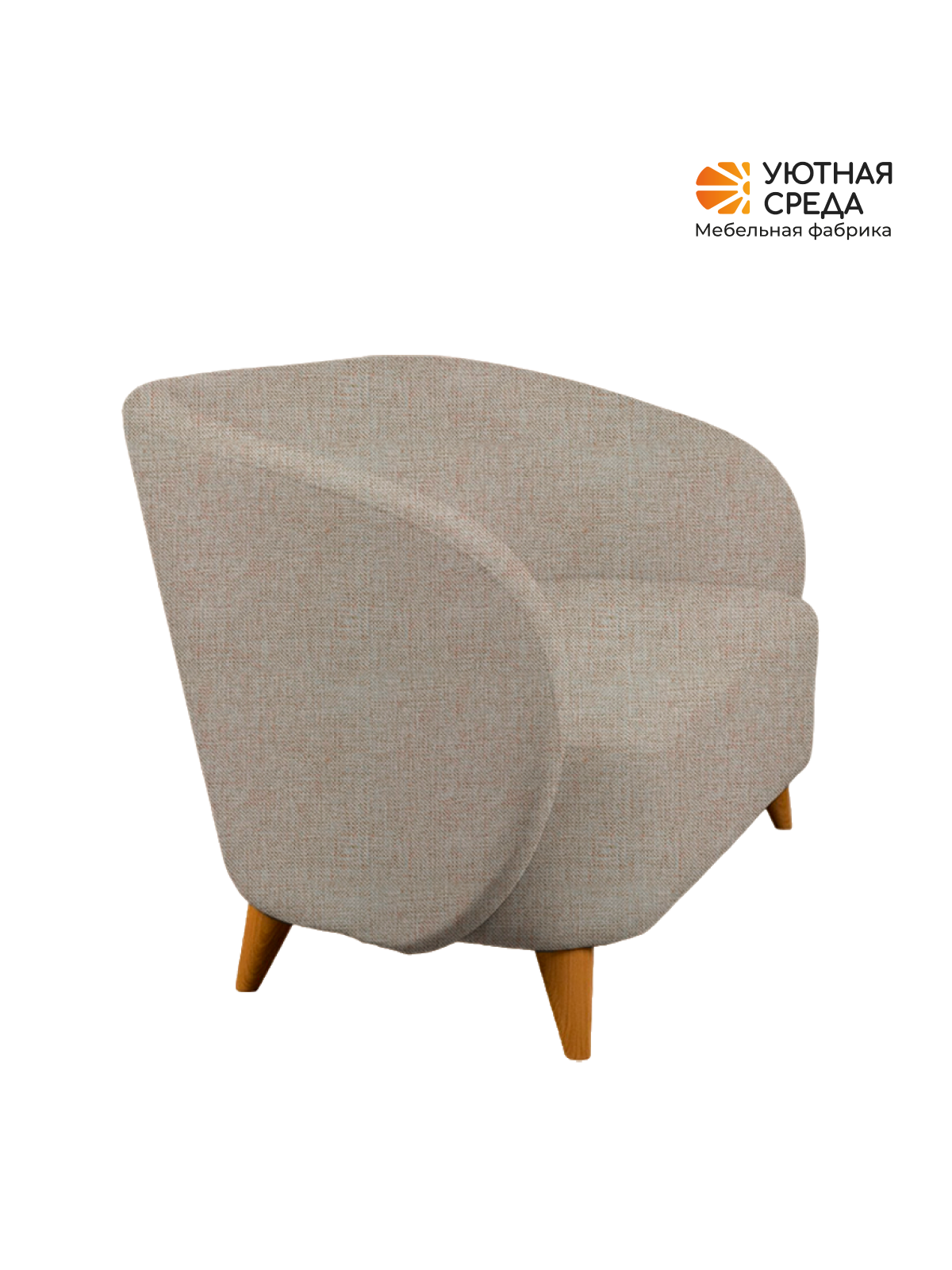 Диван Уютная среда бежевая рогожка бежевый - фото 17