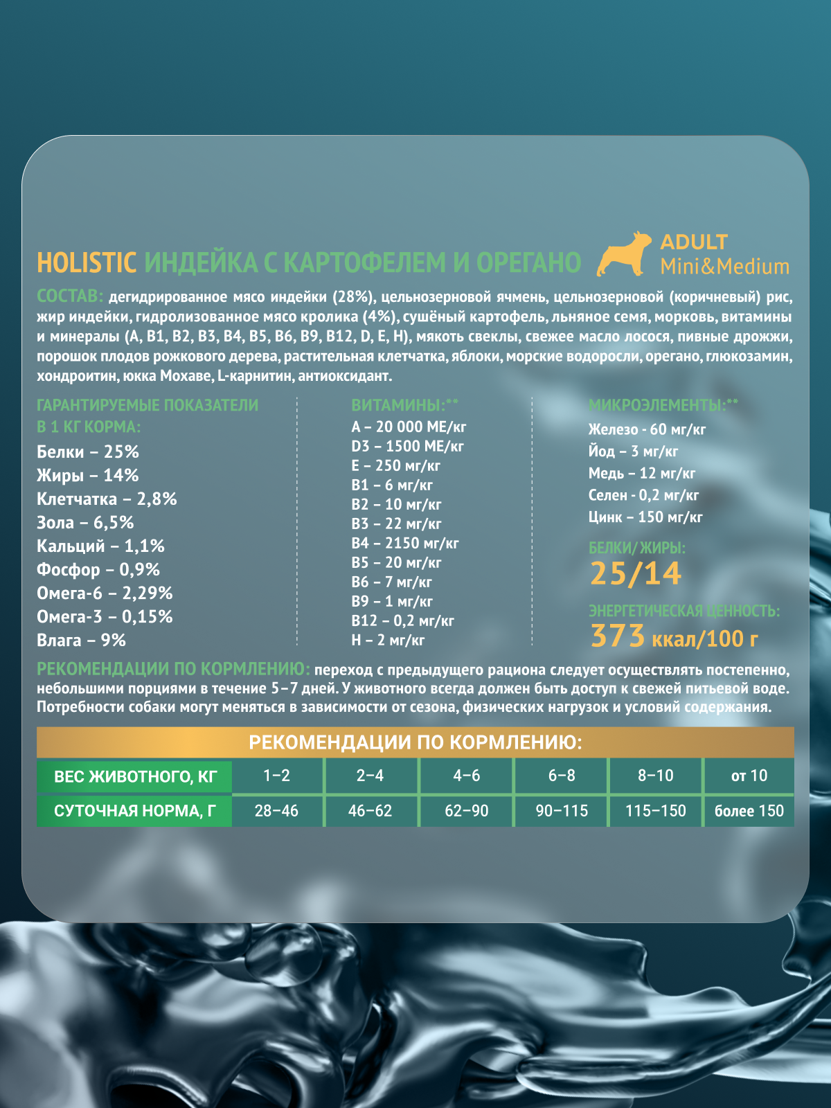 Корм сухой Зоогурман Holistic Индейка с картофелем и орегано 1,5 кг - фото 4