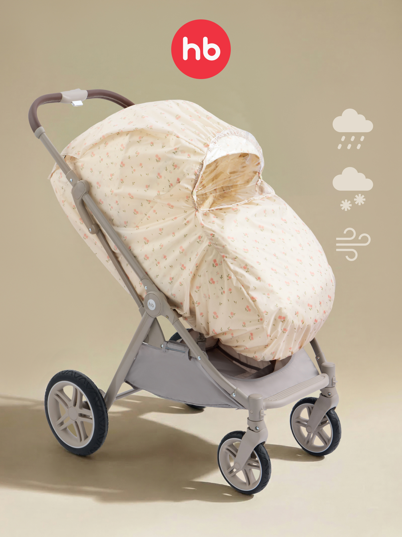 Дождевик Happy Baby дождевик белый 40103_flowers - фото 1