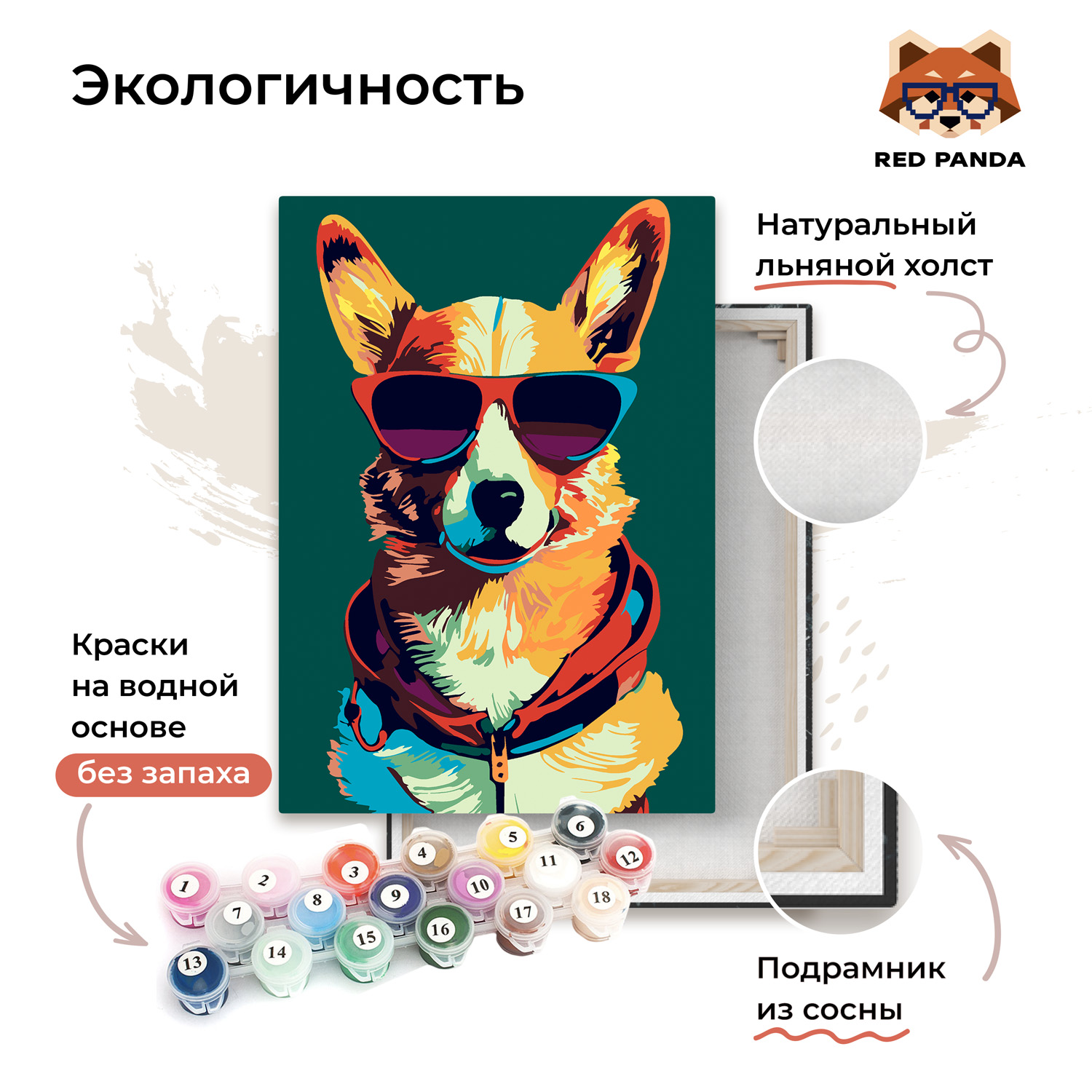 Картина по номерам Red Panda - фото 3