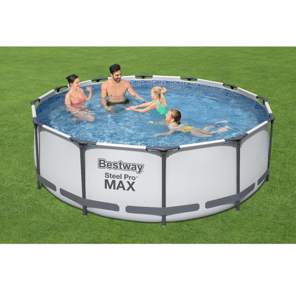 Бассейн каркасный Bestway 366х100 см Steel Pro Max фильтр-насос лестница 9150 л картридж - фото 6