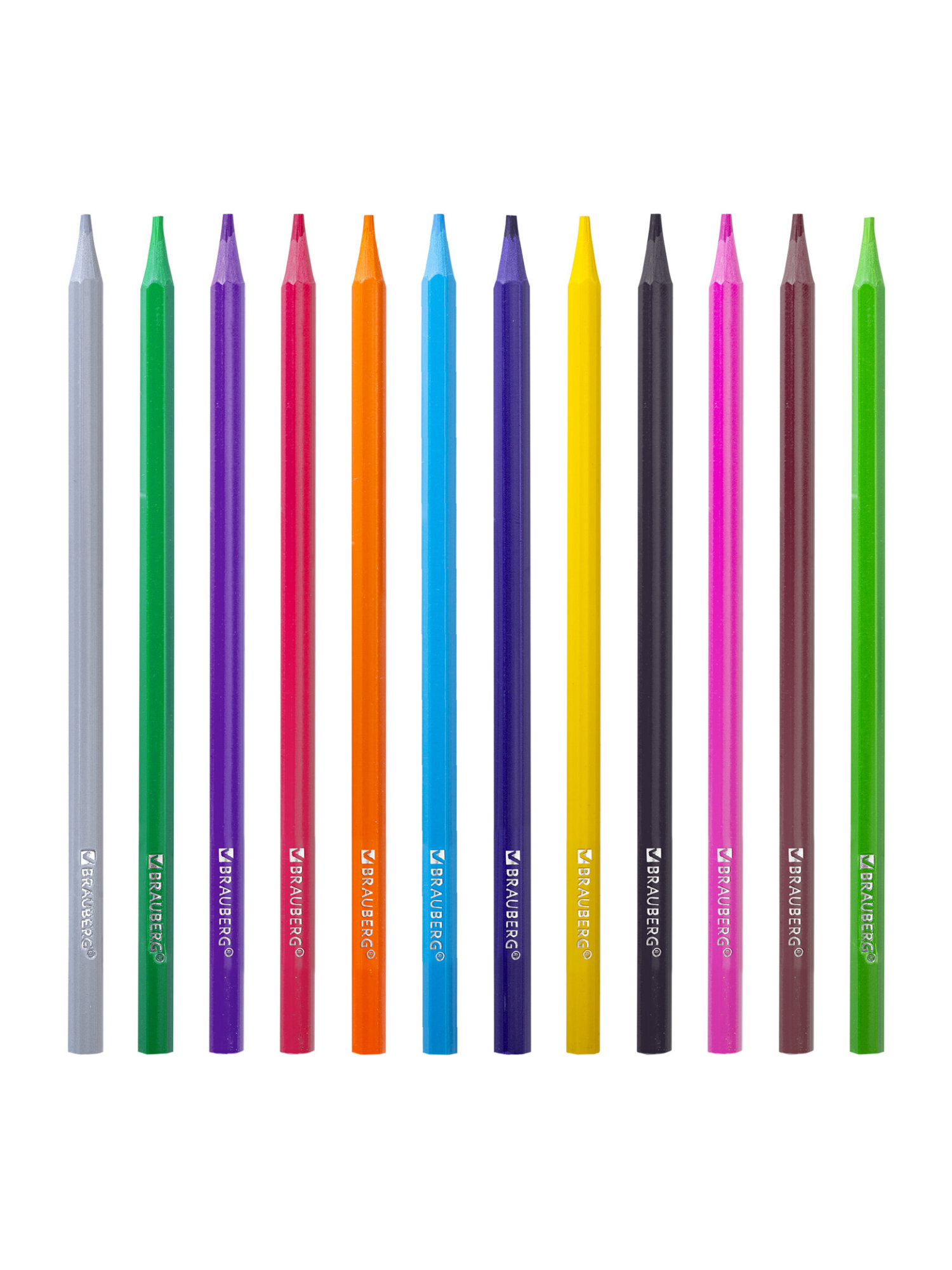 Карандаши цветные Brauberg 12 шт. - фото 11