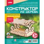 Конструктор LORI(колорит) Цветочная полянка деревянный 13 дет.