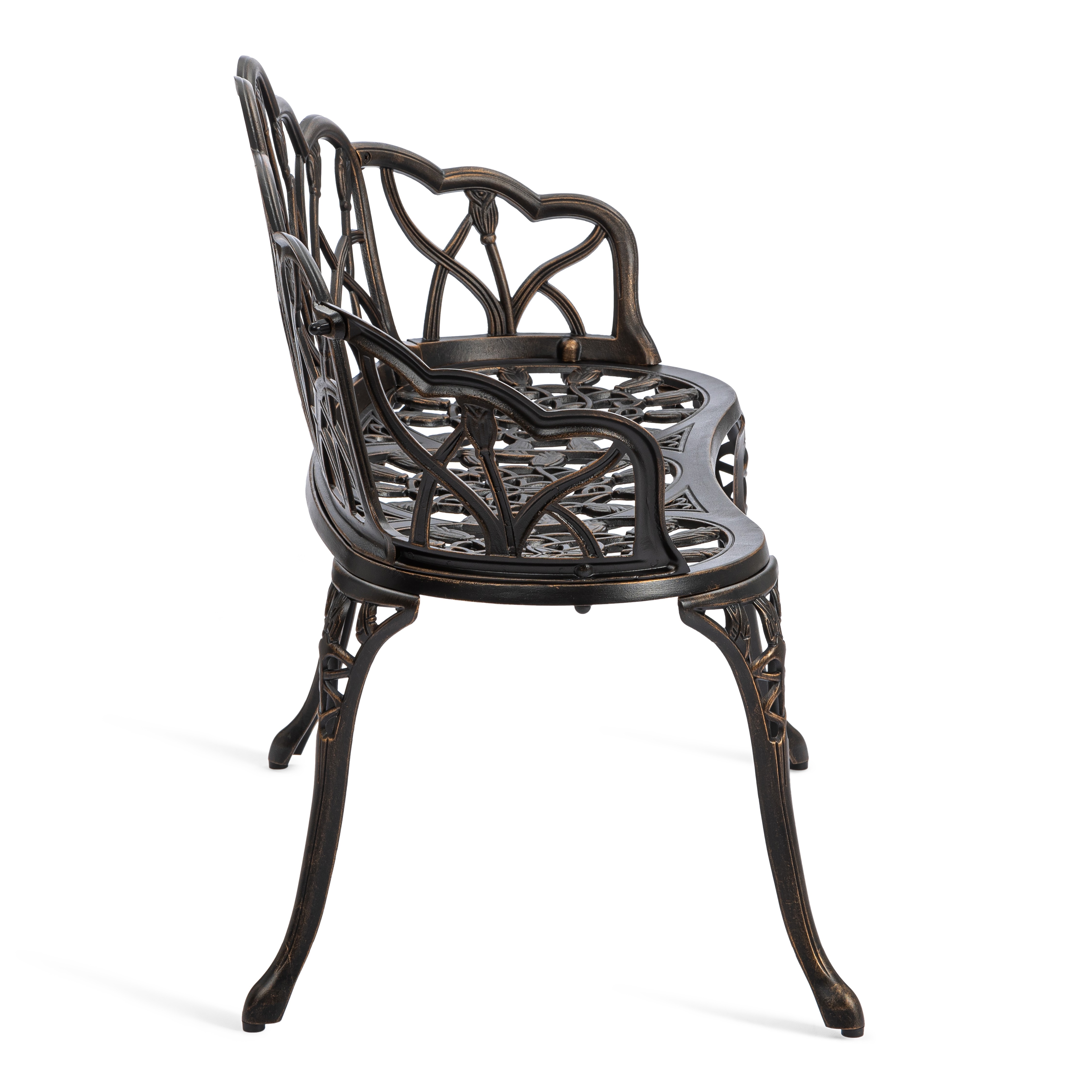 Садовая скамья TETCHAIR Штраус алюминиевый сплав бронзовый - фото 3