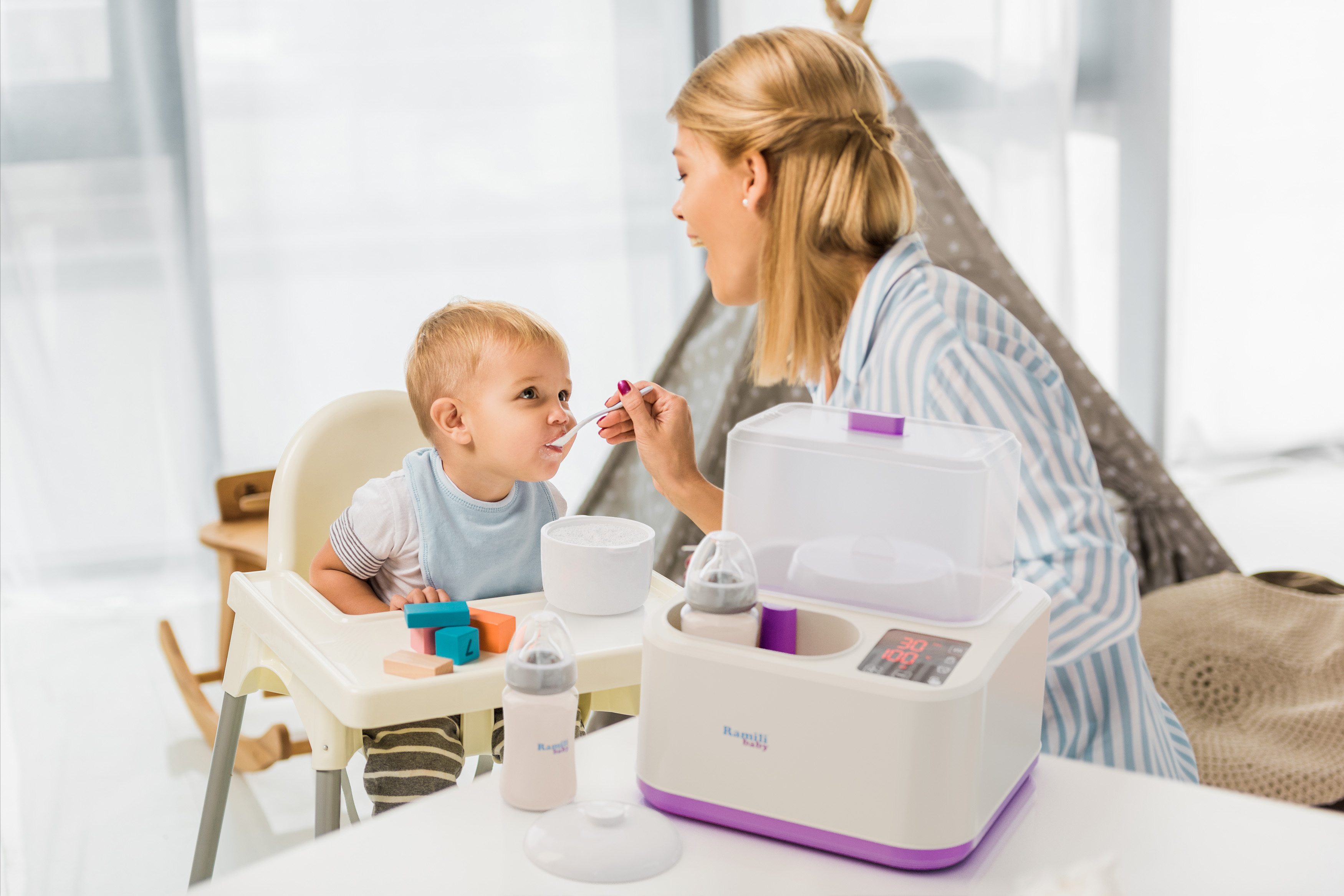 Стерилизатор-подогреватель Ramili и пароварка 8-в-1 Ramili Baby BSS300 плюс горшочек в подарок - фото 15