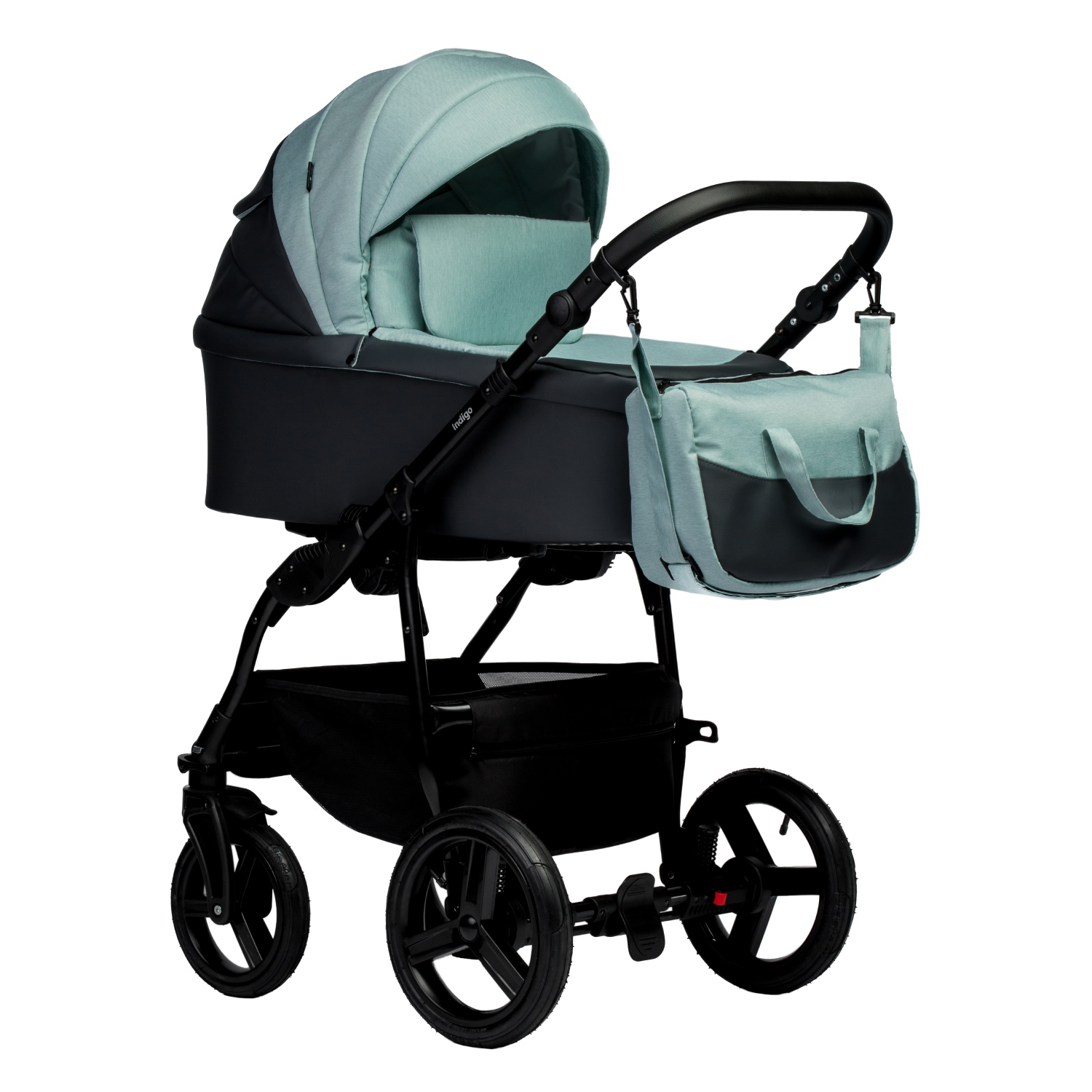 Коляска 2в1 Indigo Impulse Eco Ie 07 серый-шалфей - фото 1