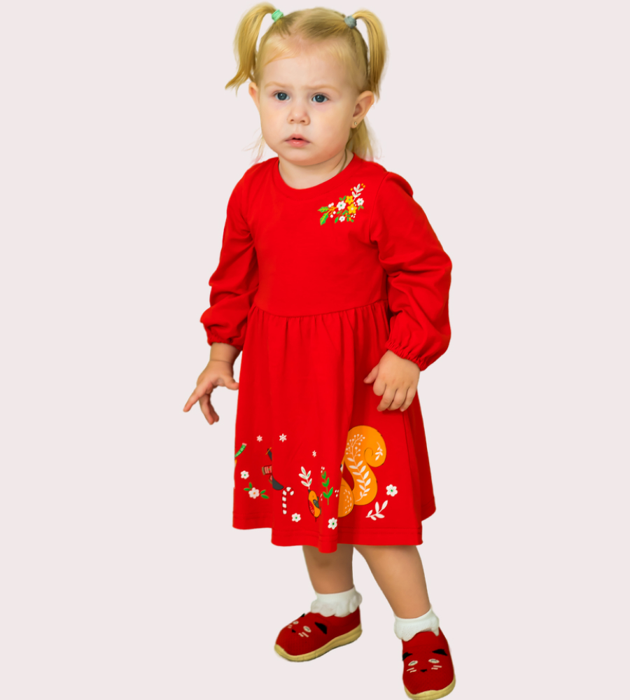 Платье M and L kids Тя/571А Красный - фото 1