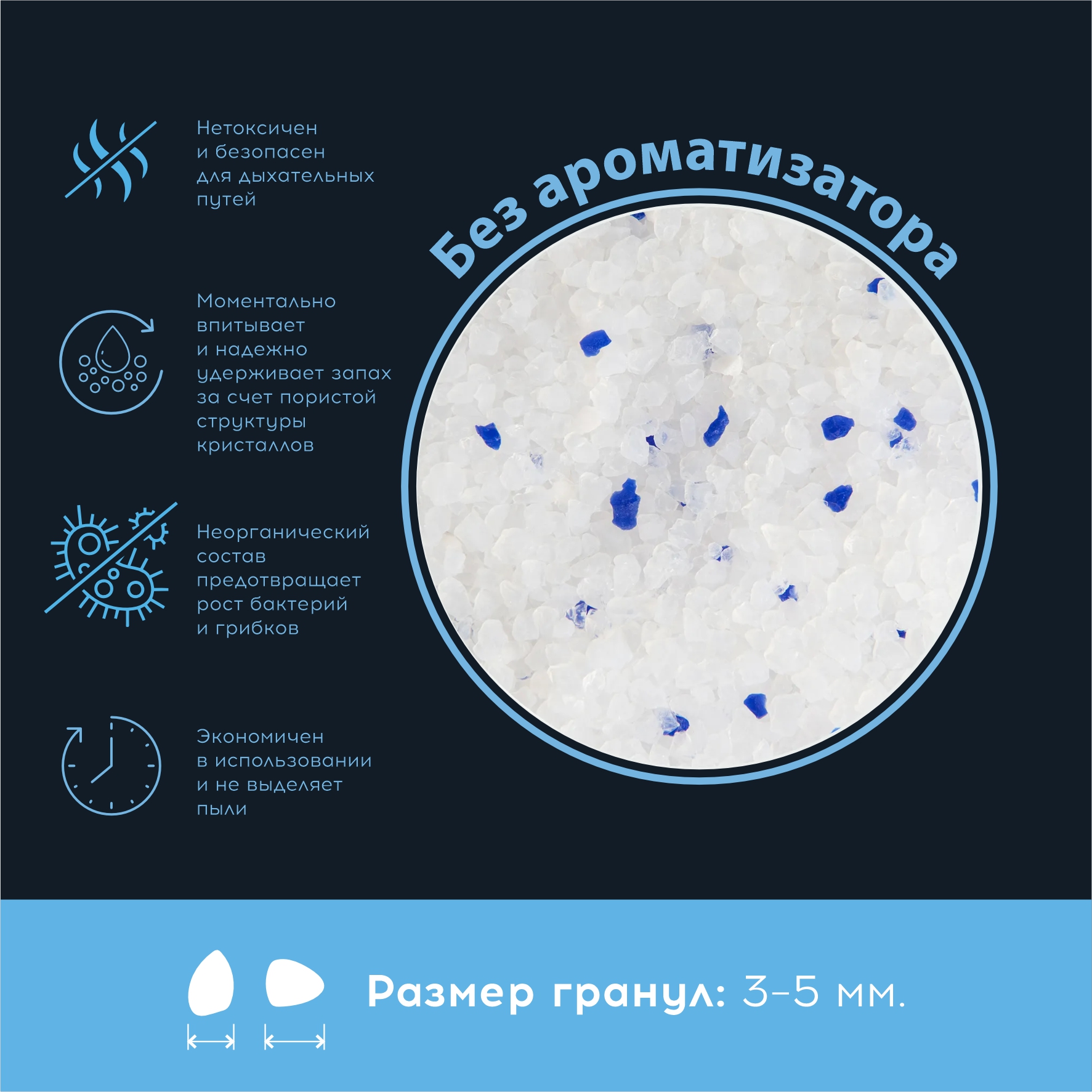 Наполнитель для кошачьего туалета Homzen силикагелевый 6.4кг 15.2л - фото 2