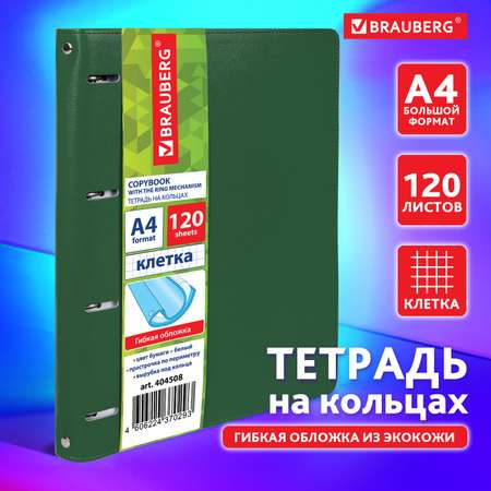 Тетрадь со сменным блоком Brauberg клетка 120 лист.