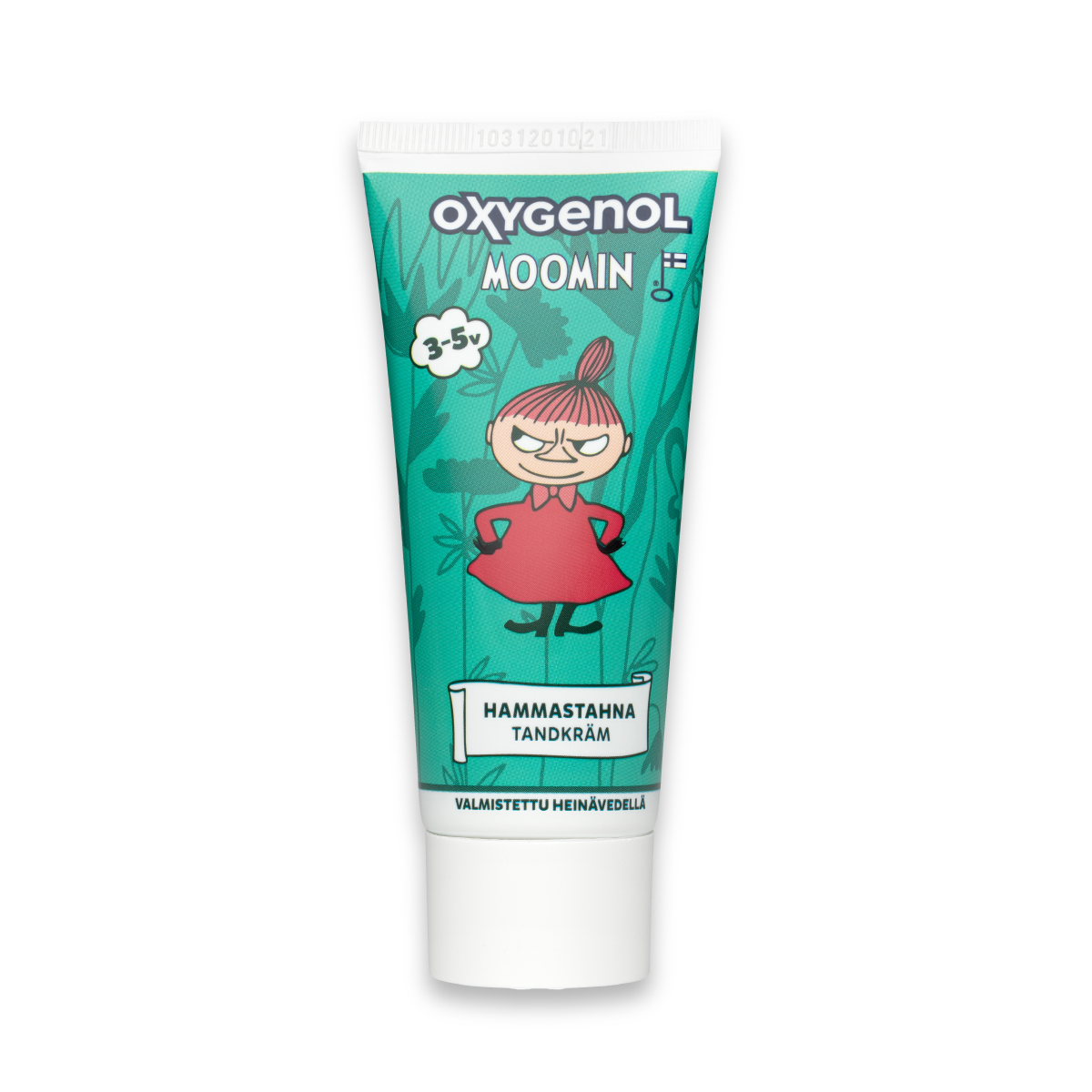 Паста зубная Oxygenol Moomin 3-5 лет с фтором и ксилитолом фруктовый вкус зелёный 50 мл - фото 1