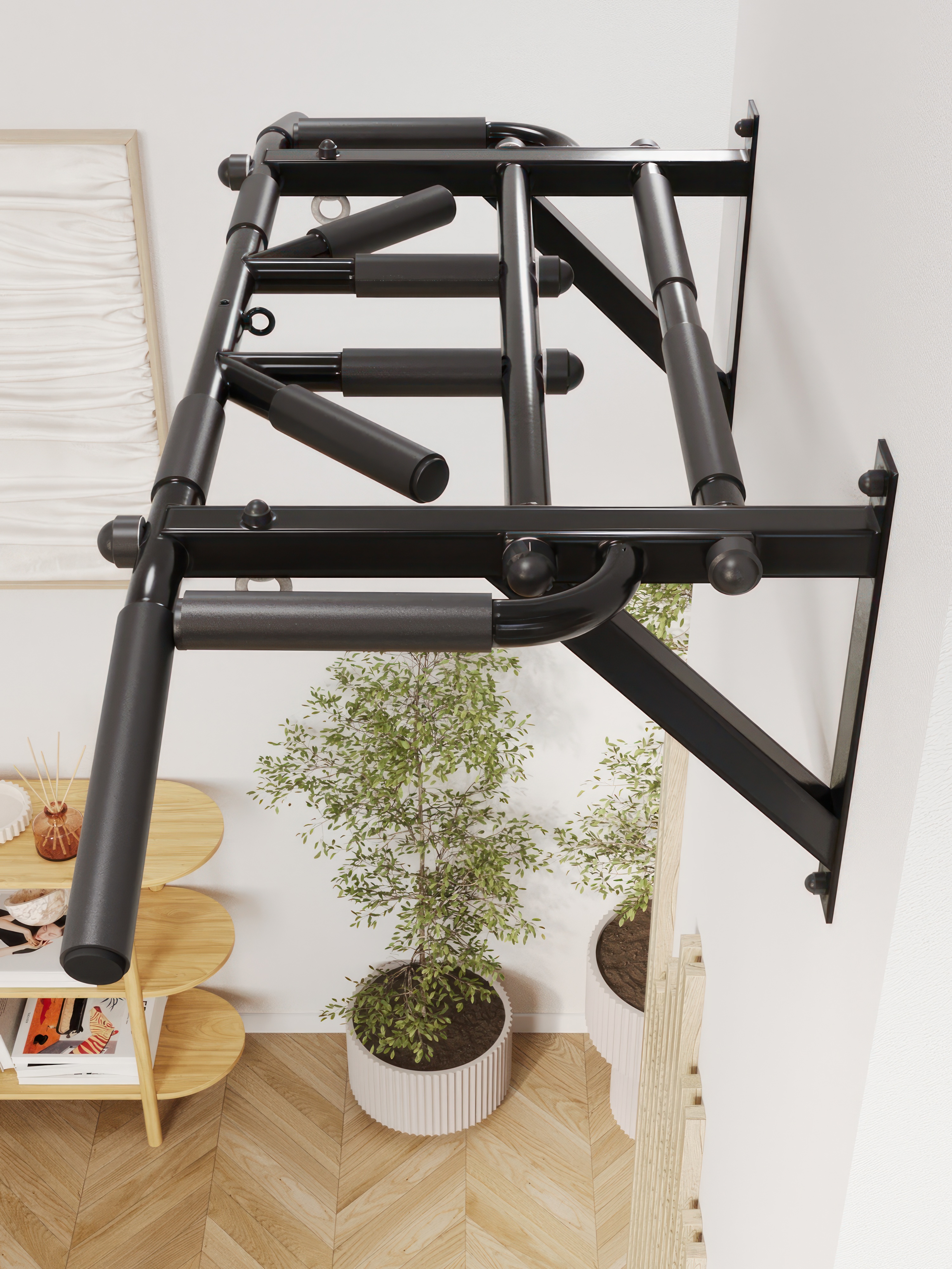 Турник настенный "Тарантул" PRO - прорезиненные хваты - фото 6