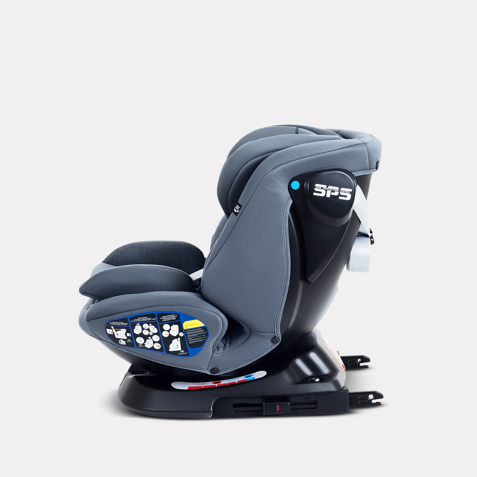 Автокресло Rant Nitro new isofix Isofix 0+/1/2/3 (0-36 кг) серый - фото 9