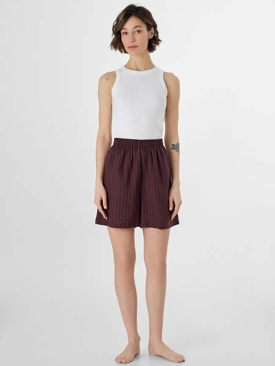 Шорты Mark Formelle (Марк Формэль) 522250/полоска на т.шоколаде - фото 1