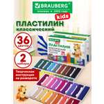 Пластилин Brauberg 36 цв.