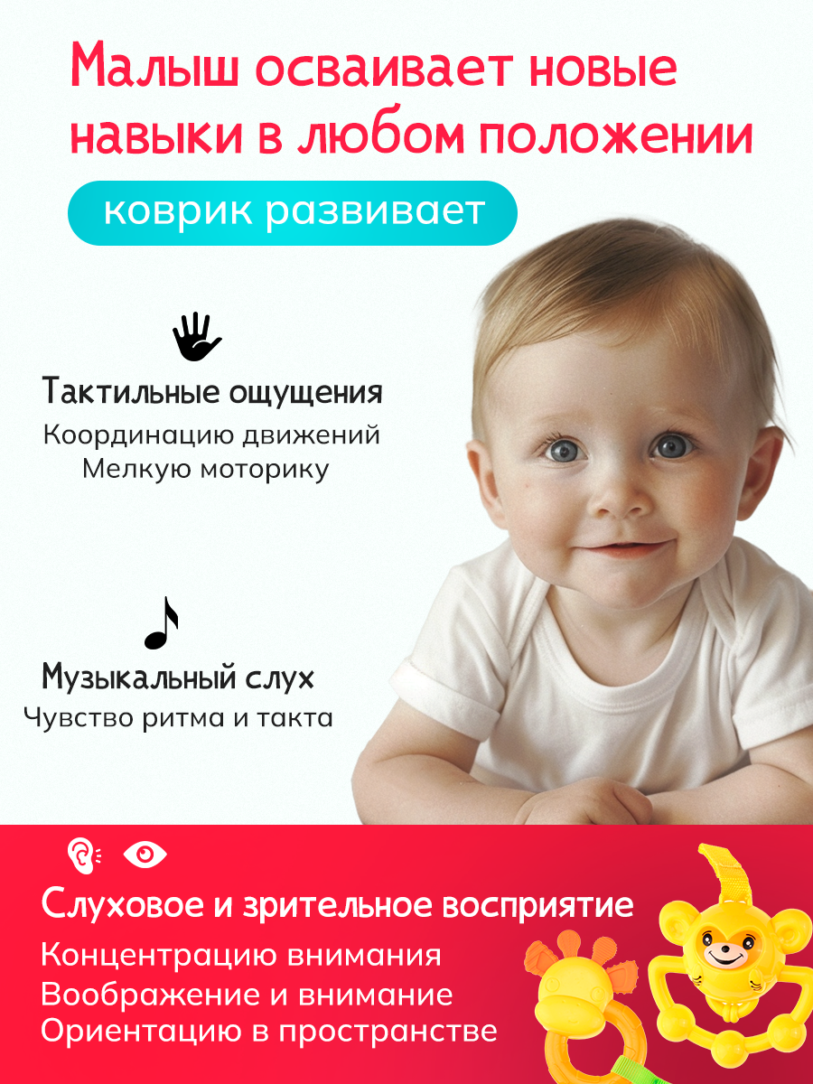 Коврик Рыжий кот с дугами - фото 6