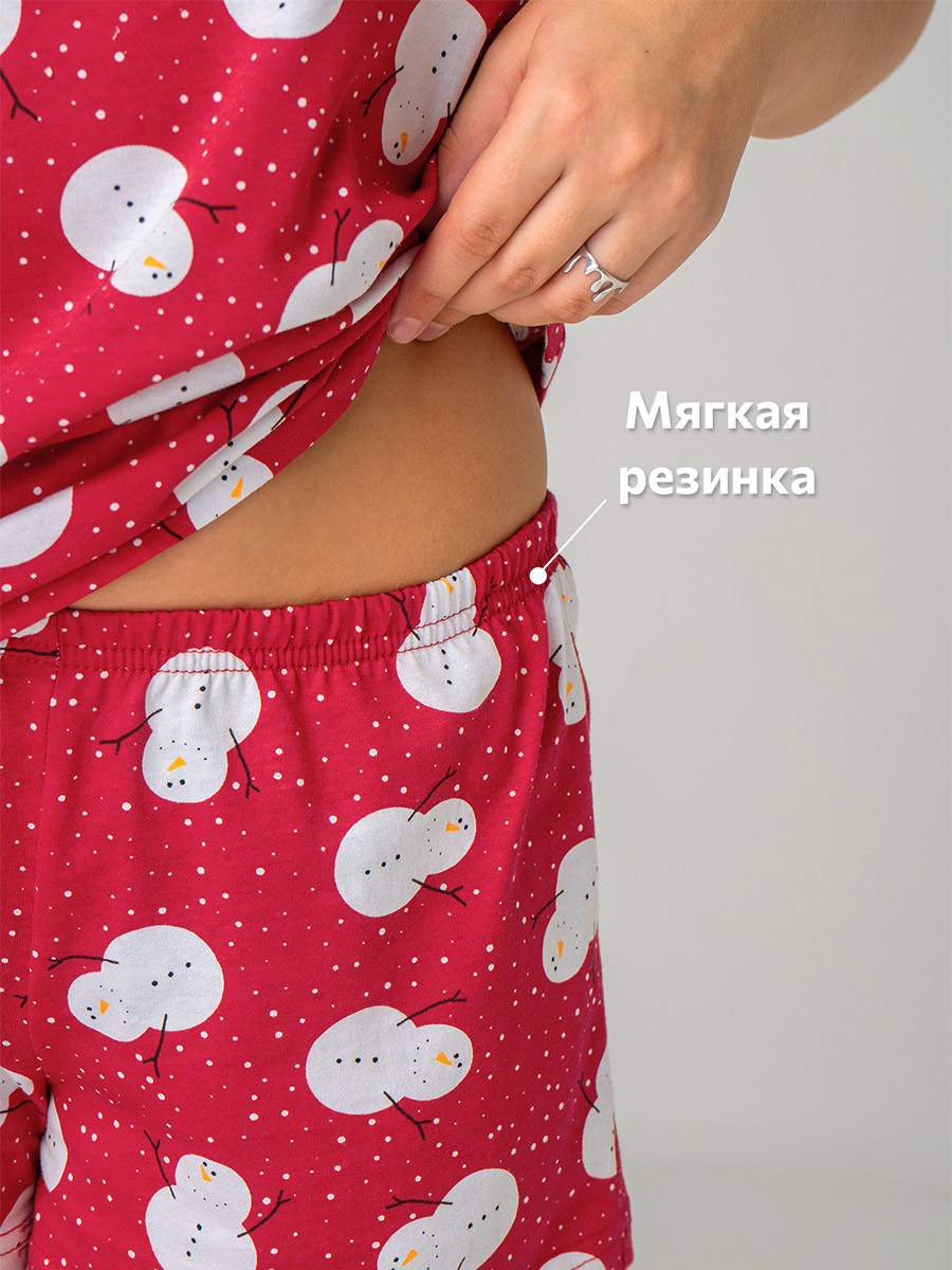 Пижама HappyFox HF410SPснеговики.на.красном - фото 3