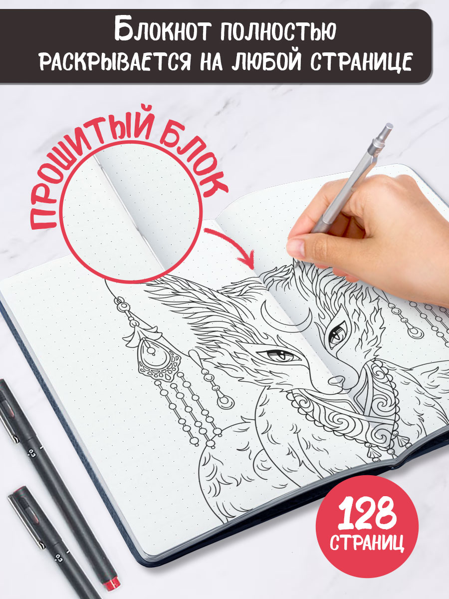 Блокнот Проф-Пресс в точку А5. Точкабук 180° 64 лист. - фото 3