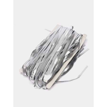 Дождик для фотозоны ZHIYU MENG матовый серебряный 2х1м 4 штуки